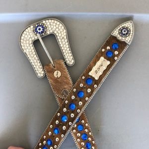 Glam cowhide belt